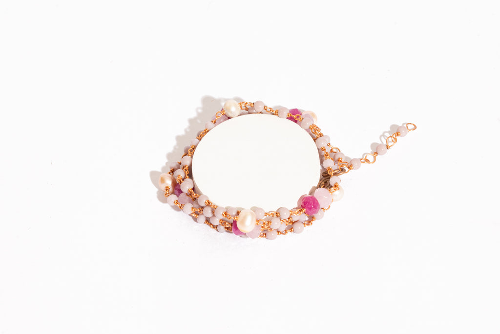 Multi-Layer Mixed Baati Bead and Pearl Bracelet