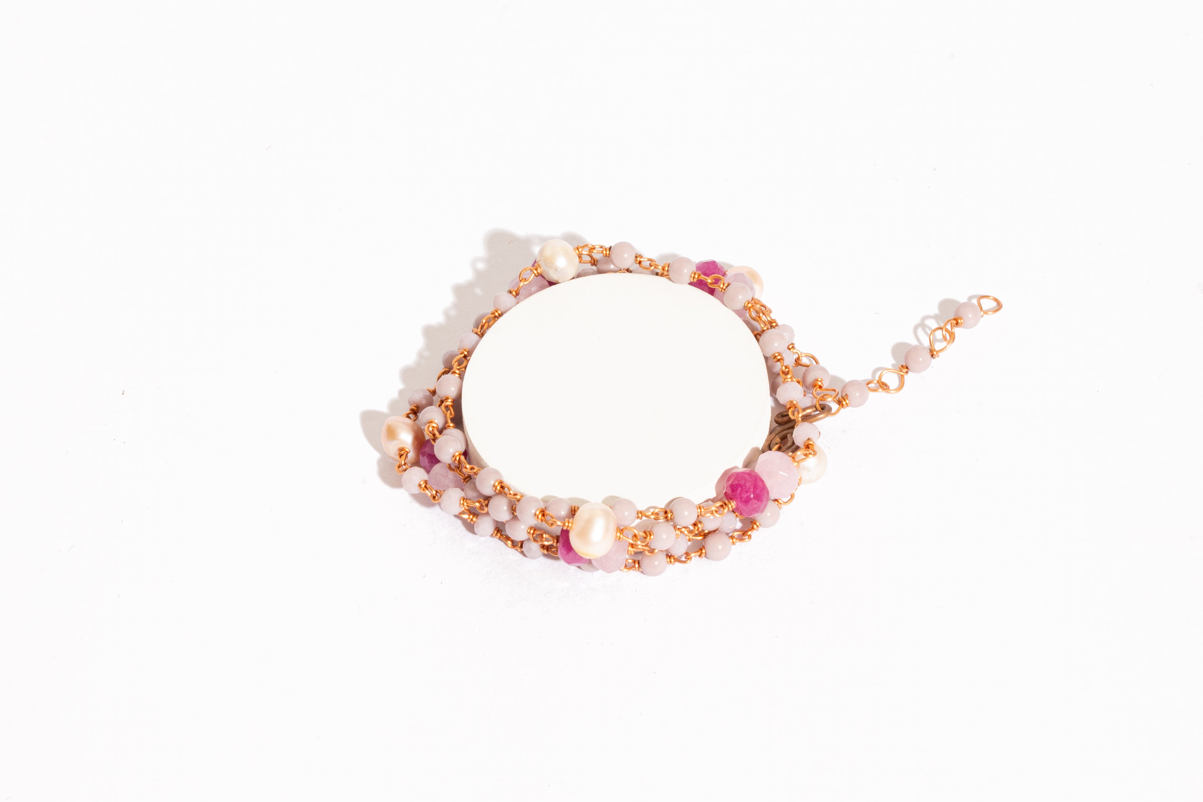 Multi-Layer Mixed Baati Bead and Pearl Bracelet