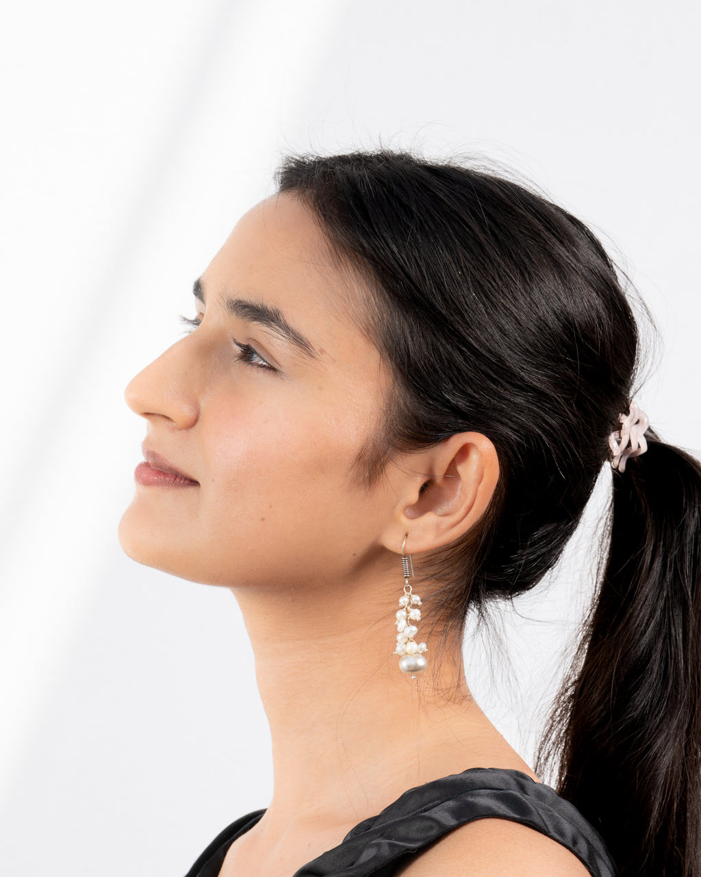 Grape-Inspired Pearl Cluster Drop Earrings