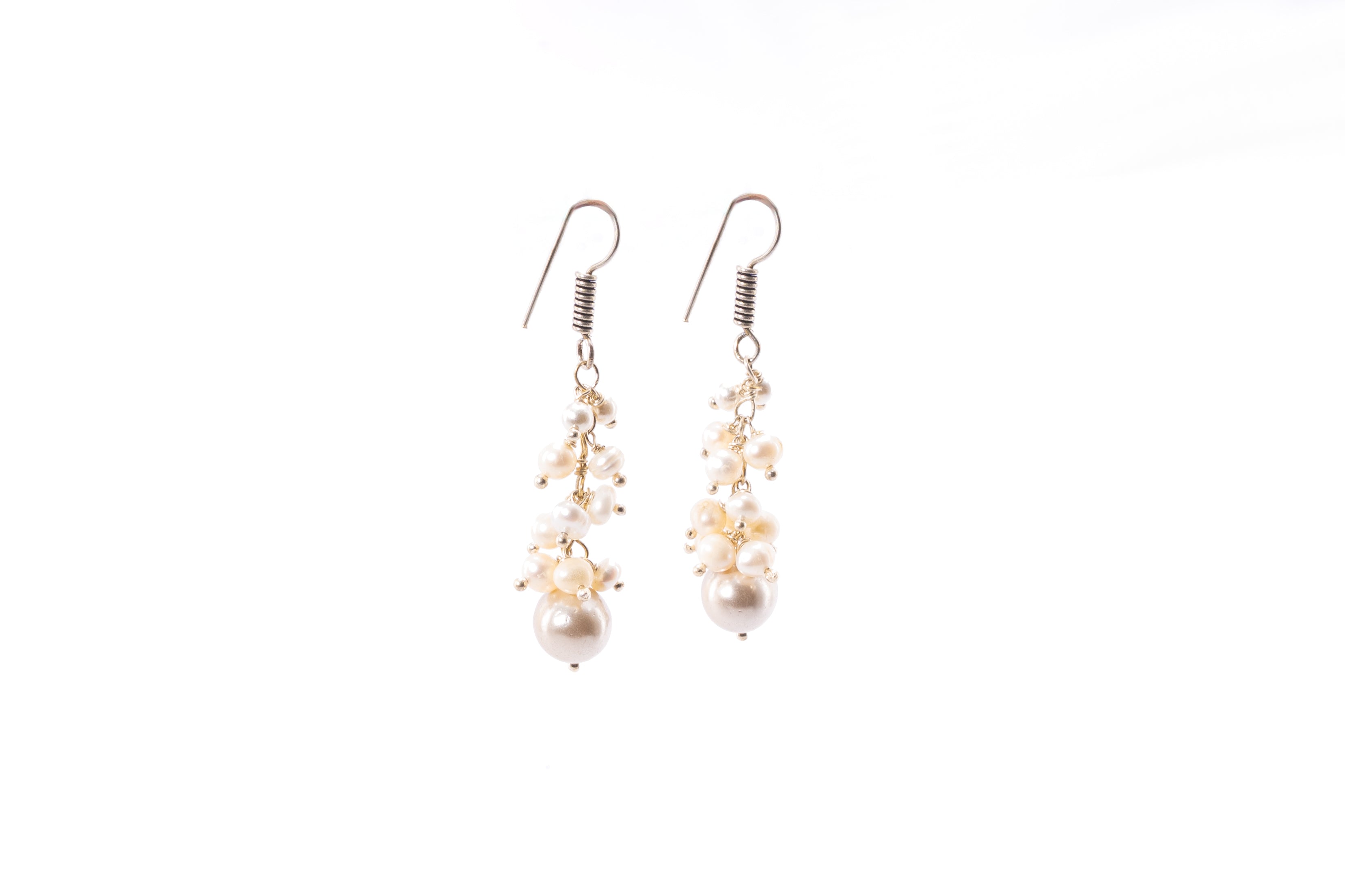 Grape-Inspired Pearl Cluster Drop Earrings