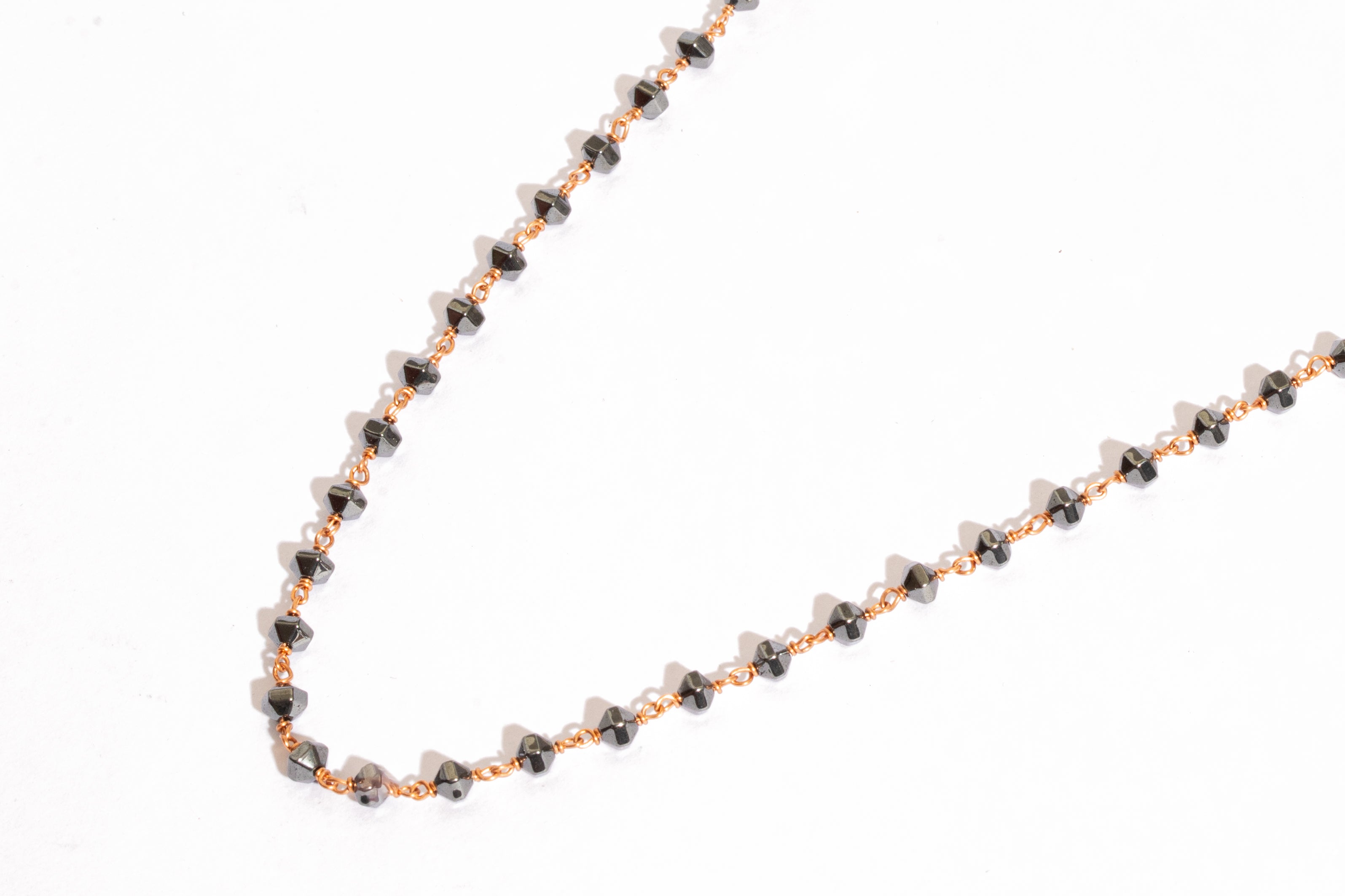 Long Magnelite Bead Necklace with Pearls