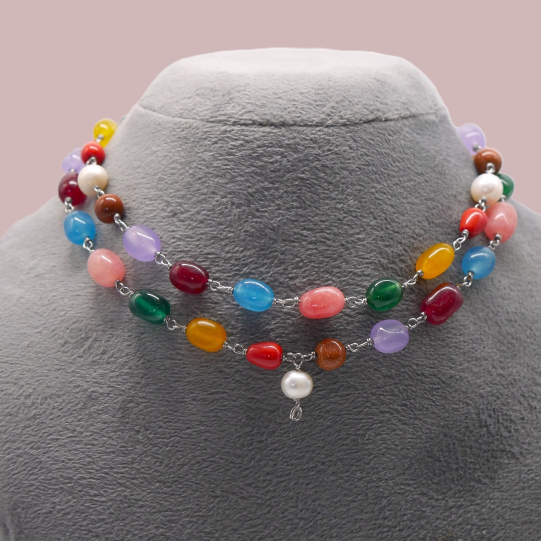 Handmade Navratrna Necklace