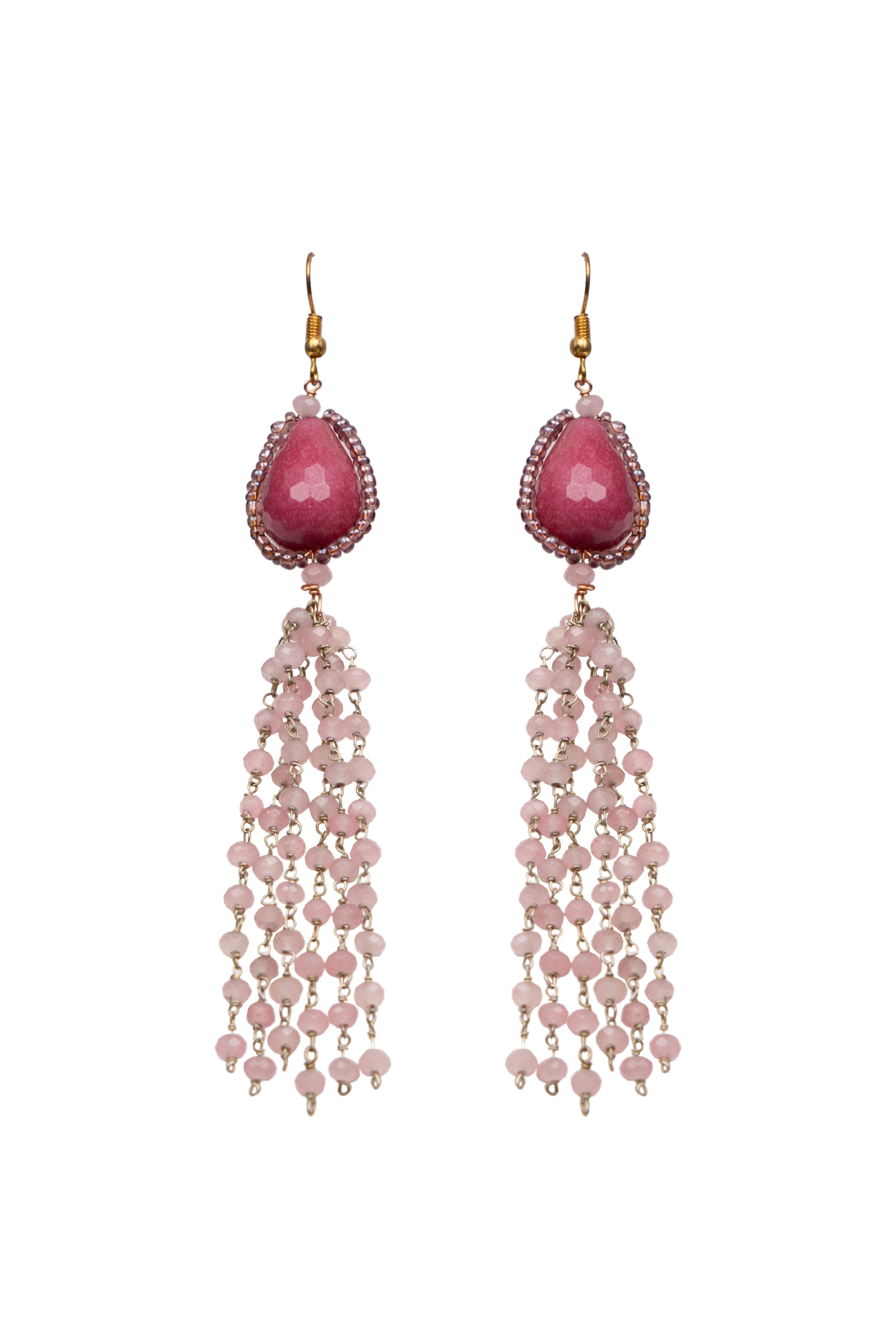 Rose Quartz Cocktail Earring