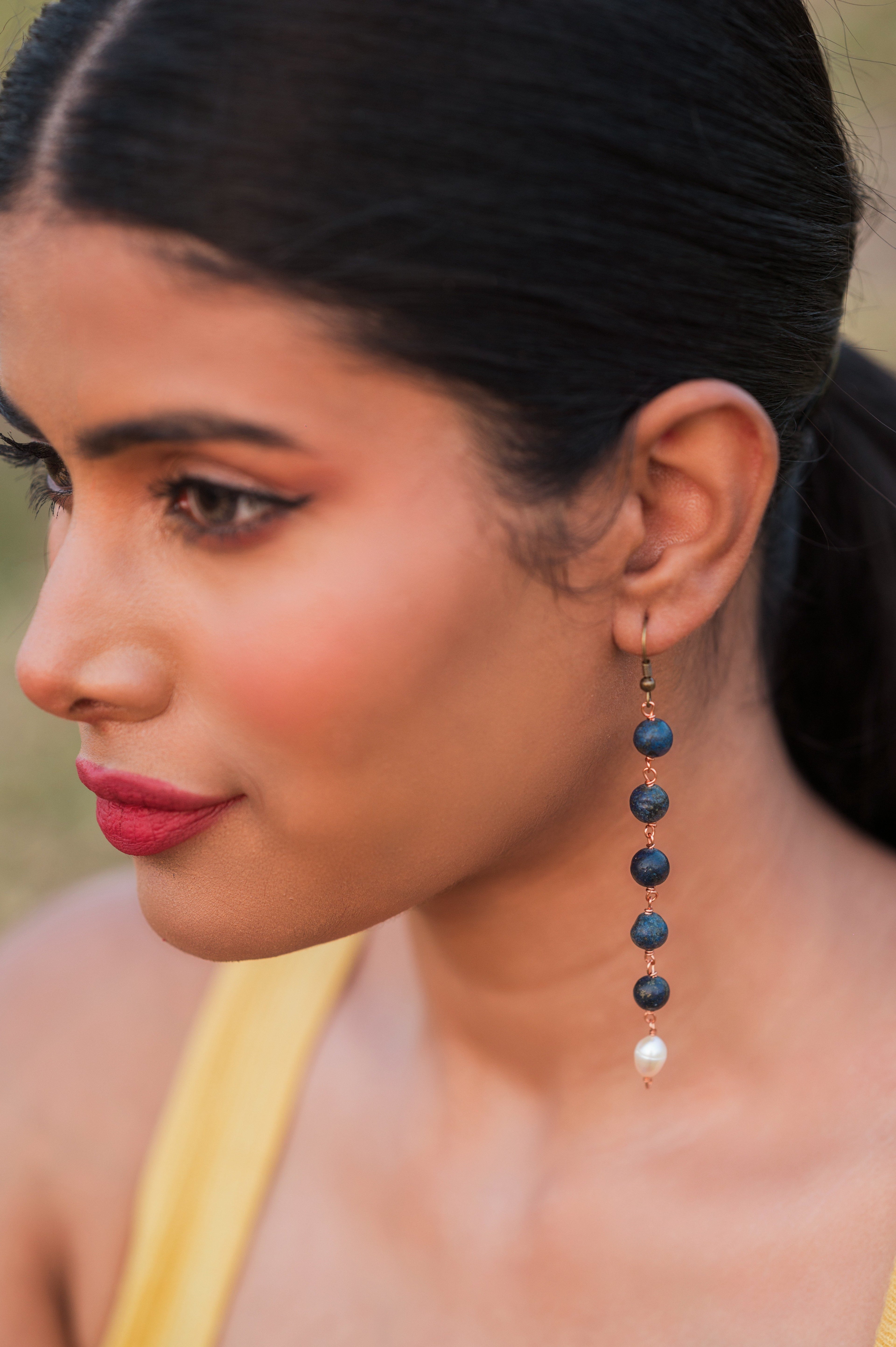 Pearl Drop Long Earring